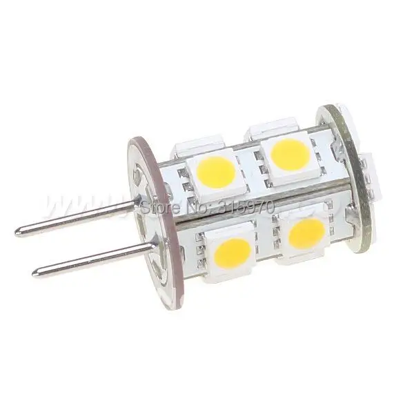 Светодиодный G6.35 осветительная лампочка 13 светодиодный 5050SMD лампа 12VDC 2,5 W белое свечение, теплое белое свечение, 260-286LM 20 шт./лот