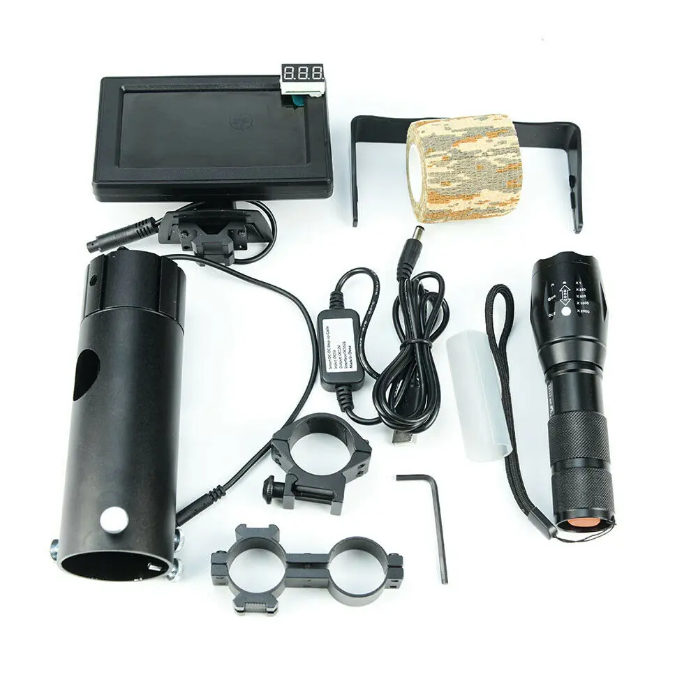 

LCD Screen Display Digital Night Vision Scope for Rifle Scope Hunting Sight with IR Flashlight 25mm/30mm Connecting Mount