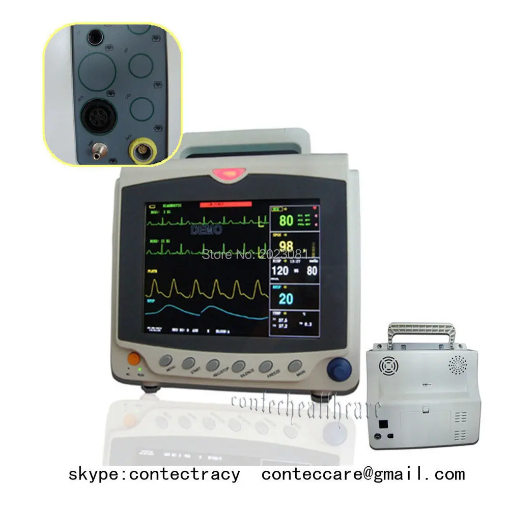 CMS6000C монитор пациента в отделении интенсивной терапии/ЭКГ/NIBP, SPO2, PR, соответственно, температура, 6-параметры, CONTEC