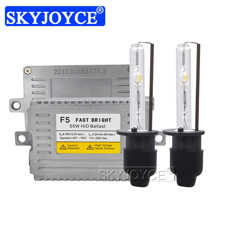 

SKYJOYCE 55W Xenon HID Kit DLT F5 Fast Bright Ballast Cnlight H1 H3 H7 H11 HB3 HB4 D2H Xenon HID Headlamp Bulb 4300K 5000K 6000K