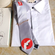 Светло-серый восточный белый журавль ДИЗАЙН раздел Свадебный хост галстук Западный Европейский вечерние подарок модный галстук