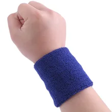 1 шт. удобный впитывающий пот спортивный тренажерный зал нарукавник на запястье напульсник хлопок унисекс теннис баскетбол высокоэластичный нарукавник на запястье