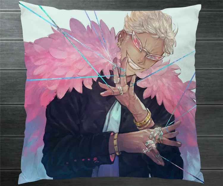 Аниме один кусок Джокер Donquixote Doflamingo две стороны 40x40 см наволочка чехол для