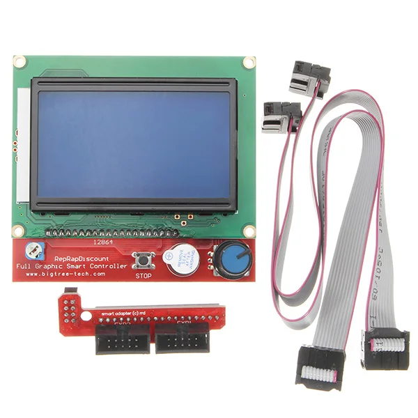 

New Arrival 1 x LCD12864 Controller + 1 x Switch Board + 2 x 30cm Cable LCD Control Panel 3D Printer Controller Display