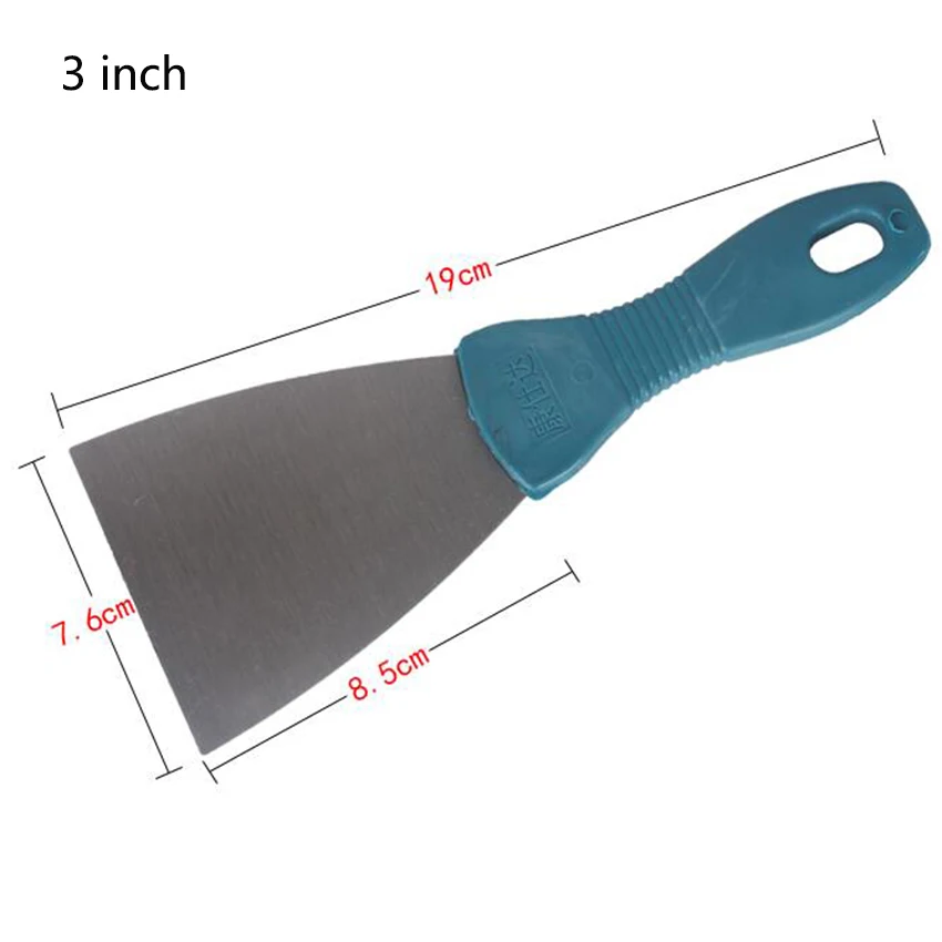3 Inch Putty Knife Shovel Carbon Steel Plastic Handle Scraper Blade