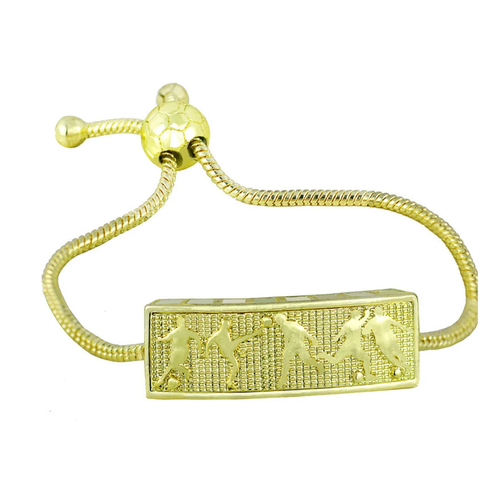 Футбольные фанаты 3D Браслет футбольный болельщик аксессуары силиконовый браслет Черлидинг поставки золотые серебряные подарки дропшиппинг - Цвет: gold