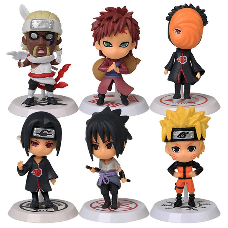 Clássico Estatueta 6 pçs/set Naruto PVC Action Figure Coleção ... - Cl Ssico Estatueta 6 P S Set Naruto PVC Action Figure Cole O BrinqueDos MoDelo Conjunto