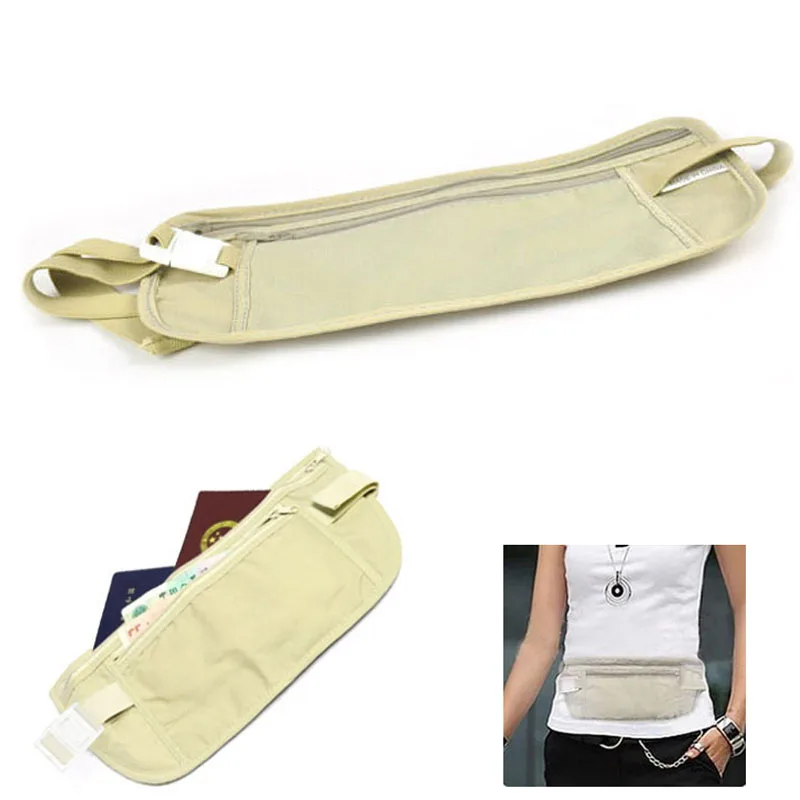 

Breathable Running Travel Pouch Hidden Wallet Slim Secret Security travel pouch organizer double layer S Travel Storage Bag