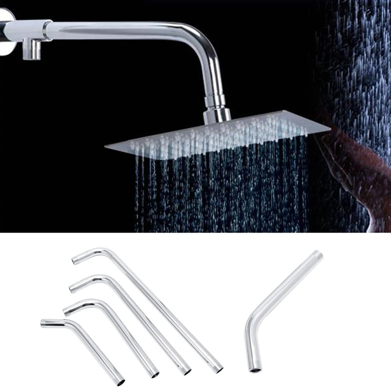 2018 Thread G1/2 Stainless Steel Wall Mounted Tube Rainfall Shower Head