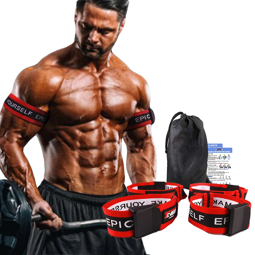 

Weightlifting Fitness Occlusion Training Bands for Blood Flow Restriction Work Bands Bodybuilding Gym Equipment