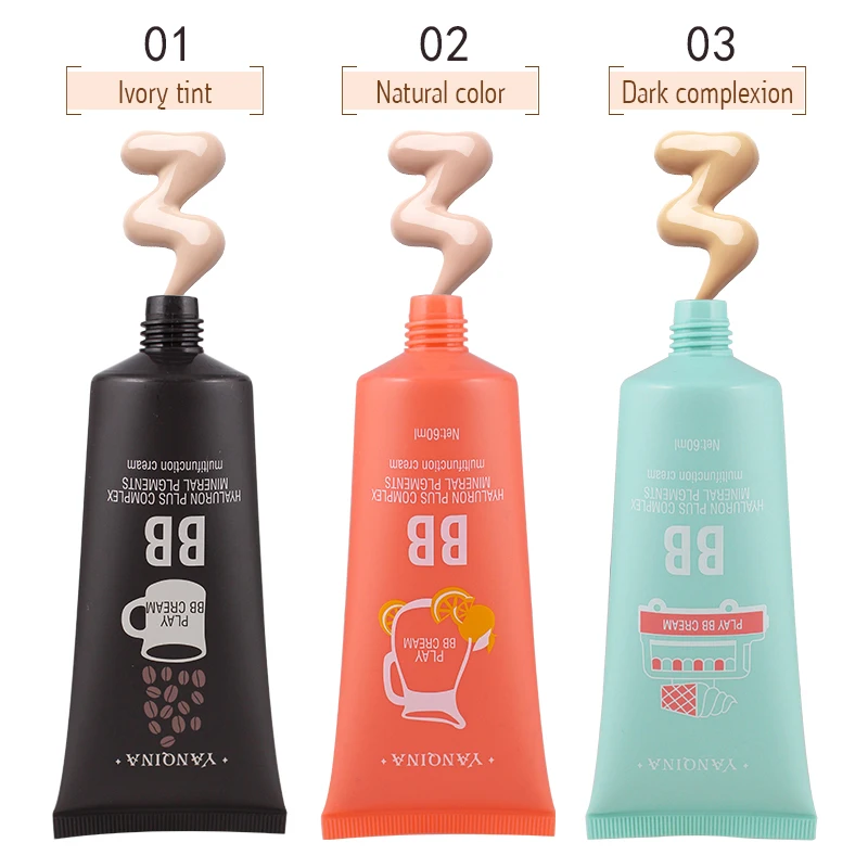 

YANQINA Brand Perfect BB cream Makeup Moisturizing Face Care Foundation Base BB CC Cream Repair Cover Facial Whitening Concealer