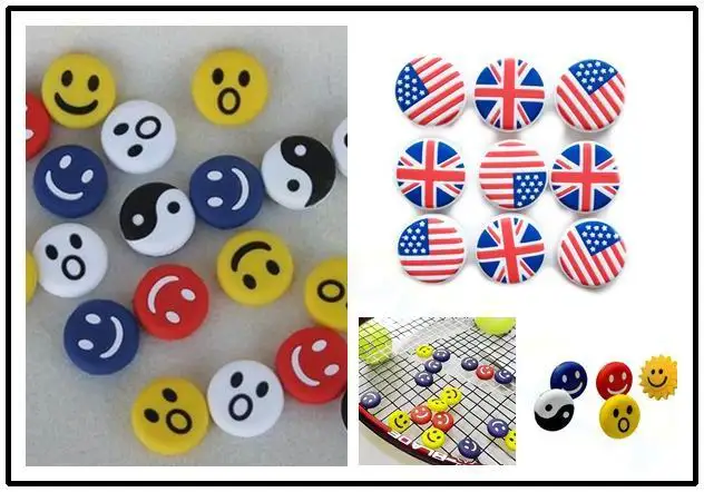 

smile National flag Tennis Racket Damper Shock Absorber to Reduce Tenis Racquet Vibration Dampeners raqueta tenis pro staff