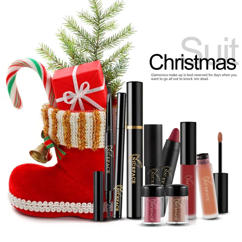 

Best Deal New Christmas Makeup Kits Gift Set Eyeshadow Powder Lip Gloss Eyelash Lipstick Kit Make up set