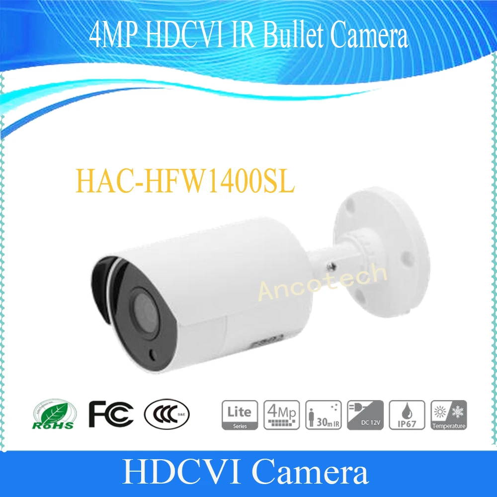 

Free Shipping DAHUA Security Camera CCTV 4MP HDCVI IR Bullet Camera IP67 DH-HAC-HFW1400SL