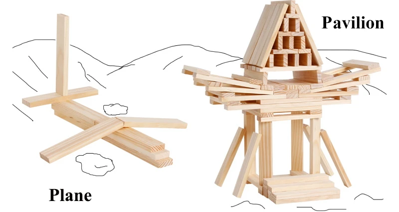 100 шт Детские игрушки Монтессори дети Jenga деревянное здание блокирует обучение образовательный Дошкольный обучение Brinquedos Juguetes