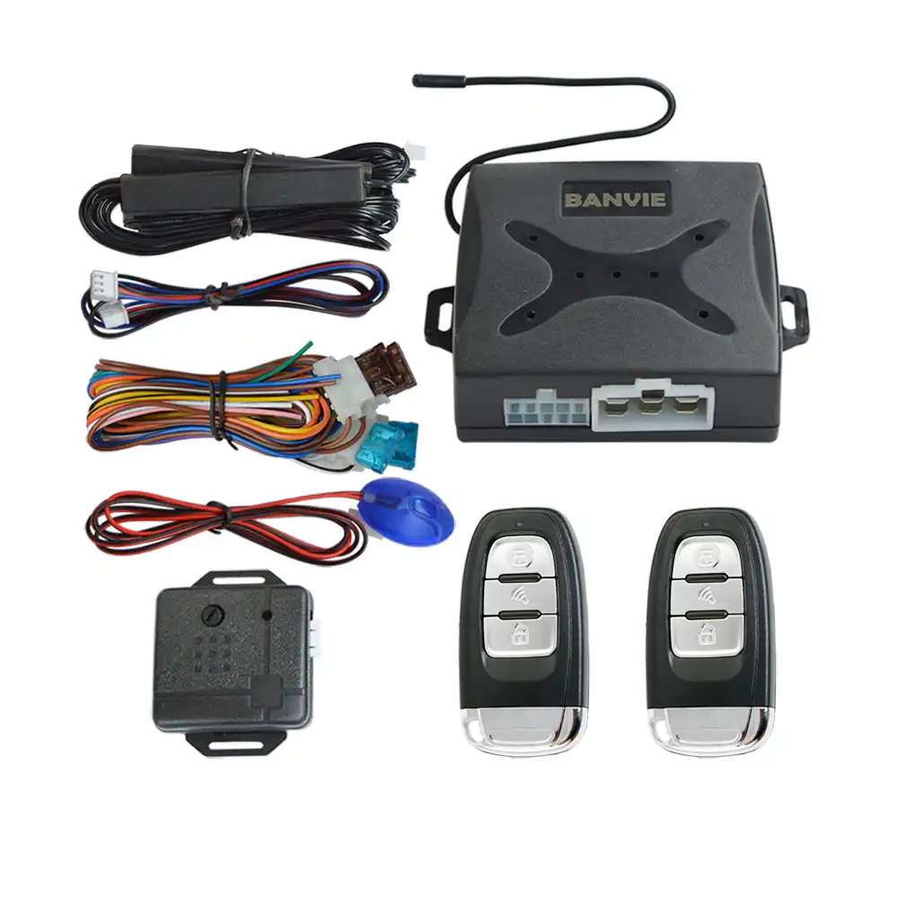 BANVIE PKE Car Alarm System with Passive Keyless Entry Anti Theft Auto