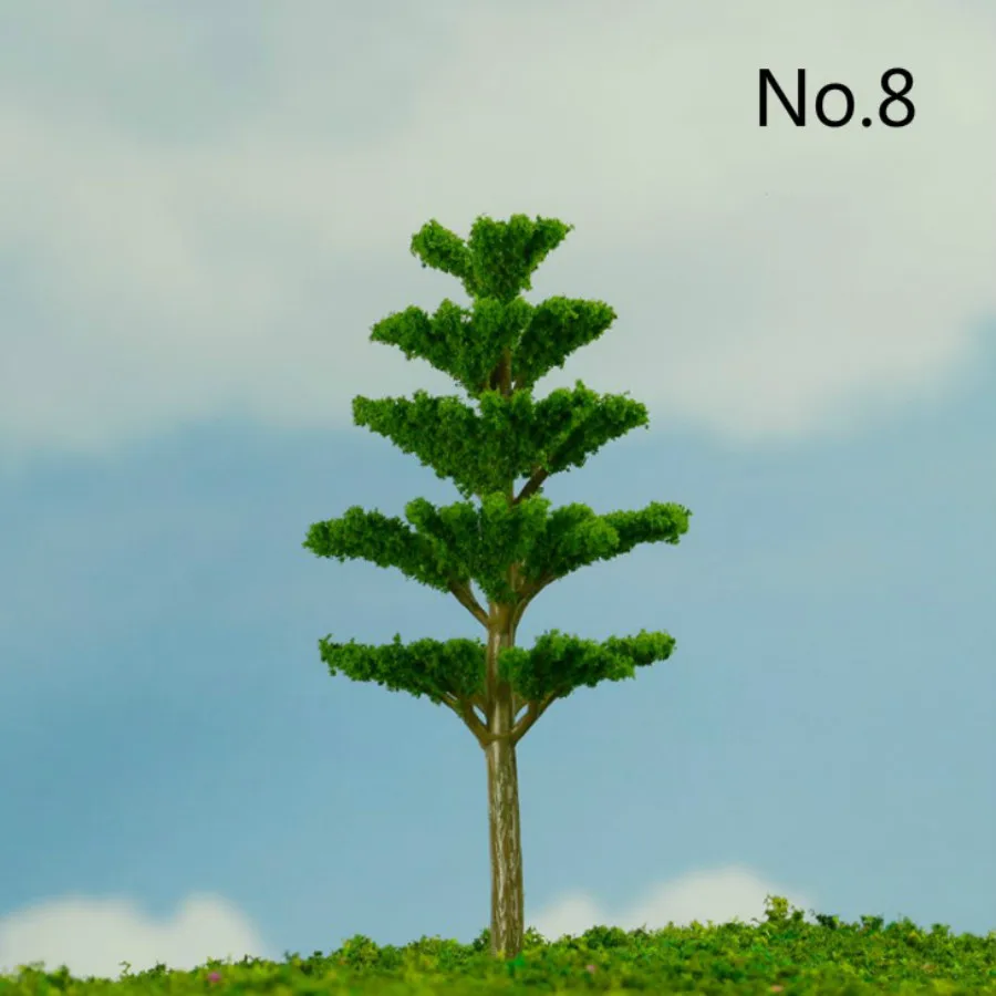 200PcsLot 1500 Scale Mini Plastic Model Trees Train Railroad Scenery for House Classroom Park Layout Scene Kids Toy (13)