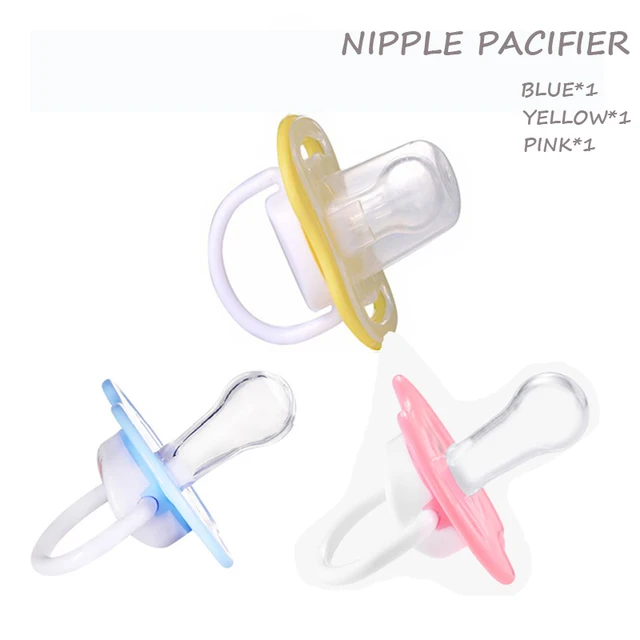Silicone baby Pacifiers Safe Food Grade Silicone cute Baby round and