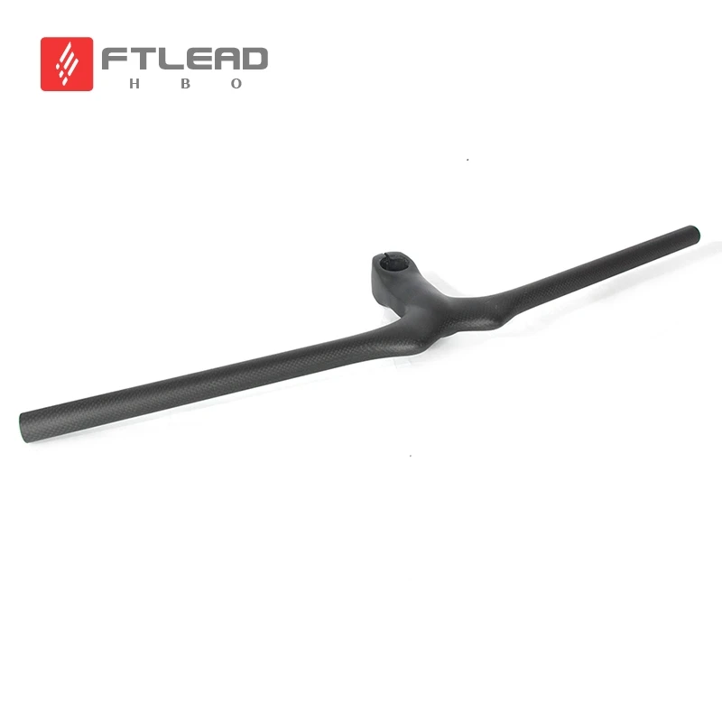 

NO LOGO Mountain bike full carbon fibre handlebar carbon bicycle handlebar and Stem integratived 600-720x90-120mm YT691