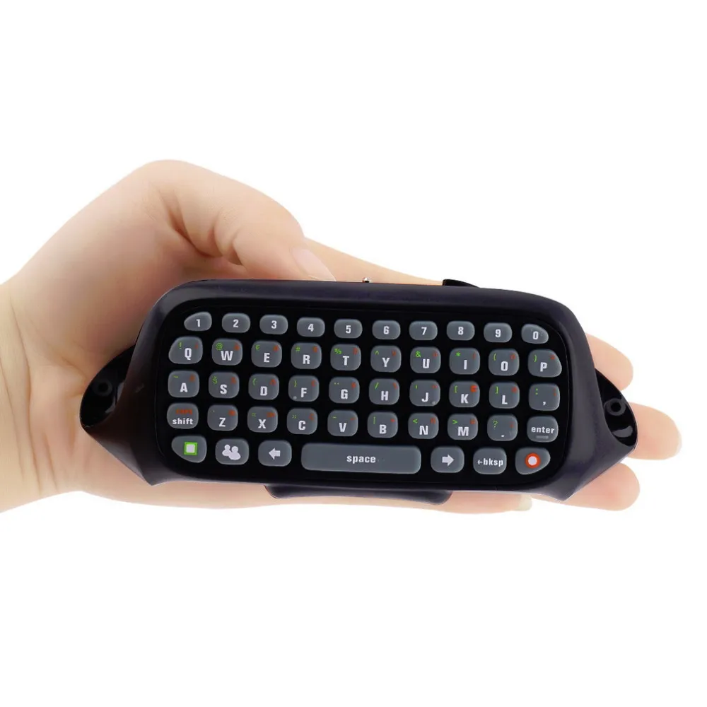 Беспроводной контроллер текстовой клавиатуры QWERTY Chatpad клавиатура для Xbox 360 игровой контроллер черный с розничной упаковкой