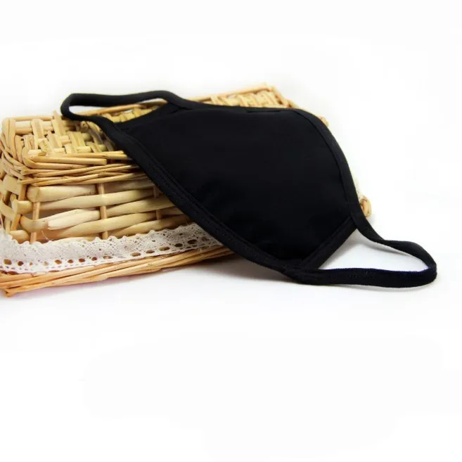 

1pcs Cotton Mask Simple Masque Unisex Black Cycling Breathable Earloop Mouth Face Mask