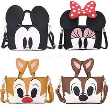 Новая Мода Микки Минни Дейл и чип для девочек PU курьерские Сумки Детская плечевая сумка для детей