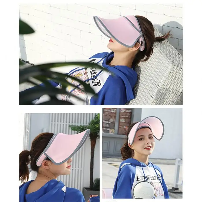 Новые солнцезащитные козырьки для женщин с Большими Полями Летняя УФ-защита пляжная кепка для улицы BN99