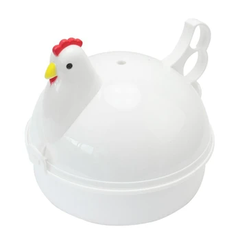 

-Chicken Shaped Plastic miniwave Egg Boiler For 4 Eggs
