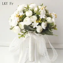 LKY Fr искусственный букет невесты розы букет на свадьбу для подружек невесты Свадебный букет цветов Свадебные аксессуары
