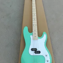 Высокое качество FDPB-6003 светильник зеленый цвет белая пластина твердое тело клен гриф 4 струны точность бас гитара