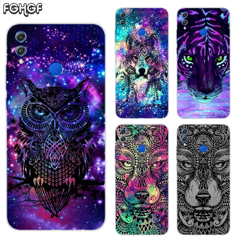 All Star Animals Frosted Fundas Soft TPU Print Case For Huawei Honor V20 8X 7 8 9 10 lite 7X 8A V9 Play Cover |