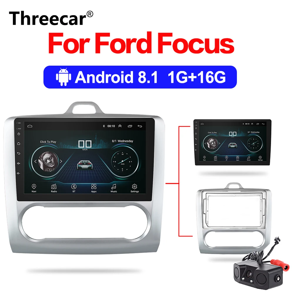 

9'' 2din Android 8.1 Car Radio for 2005-2011 Ford Autoradio GPS Navigation Bluetooth AM FM DSP Multimedia player Focus Car Radio