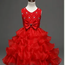 Korean version of the new summer girls dress Children’s performance Princess Dress kids Noble evening dresses