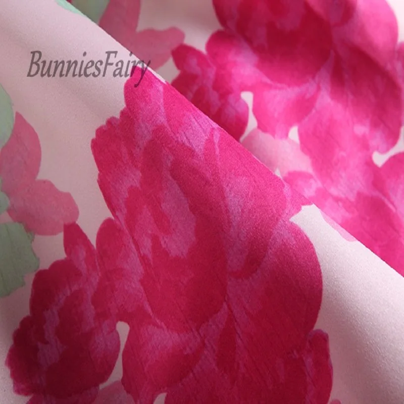 BunniesFairy/Милая юбка в стиле принцессы для девочек; Розовая плиссированная юбка средней длины с цветочным принтом и высокой талией; юбка-пачка для дня рождения; Saia Feminina