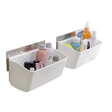 Self-adhesive Wall Mounted Type Big Storage Box Strong Glue kitchen Bathroom Toilet Shelves