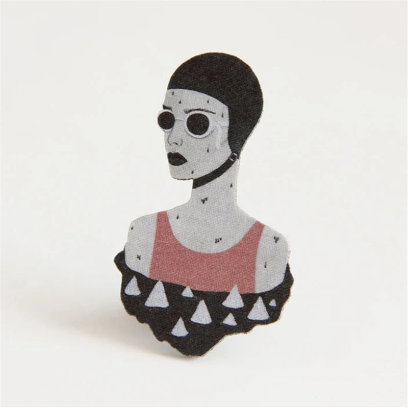 DoreenBeads уникальный значок для классной девушки панк мода войлочная брошь булавка