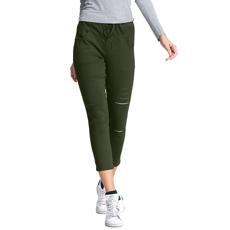 Lionstill 2018 Spring Women Solid Black Pencil Pant Slim