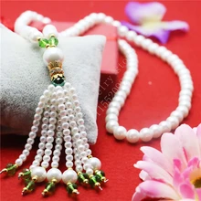 L9132 8mm Shell Collar de cristal suéter cadena, Frecuente Ropa de moda y Accesorios de Las Borlas del Encanto Colgante de joyería Al Por Mayor
