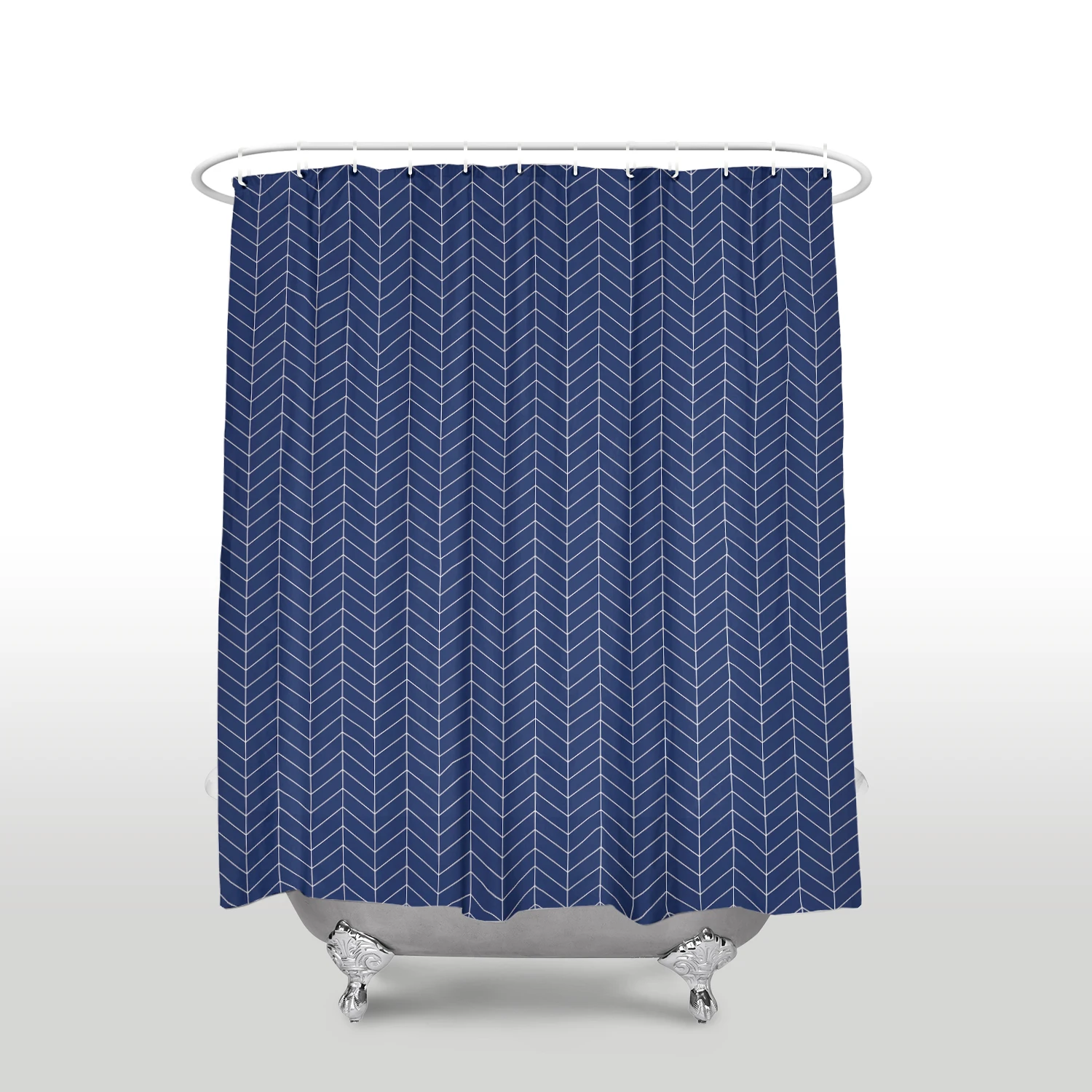 VinMea Eucalyptus Polyester Waterproof Fabric Bath Curtain with Hooks,Shower Curtain For Bathroom Decor 72 X 72