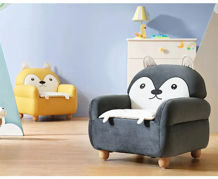 Модные детские диваны с рисунком животных для мальчиков и девочек, детская комната, ленивый стул, мини-милый однотабурет