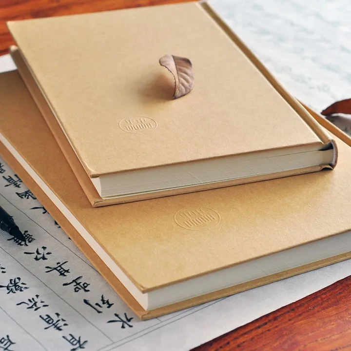 

Vintage hardcover kraft fashion line notebook 150 sheets DIY diary journal free shipping