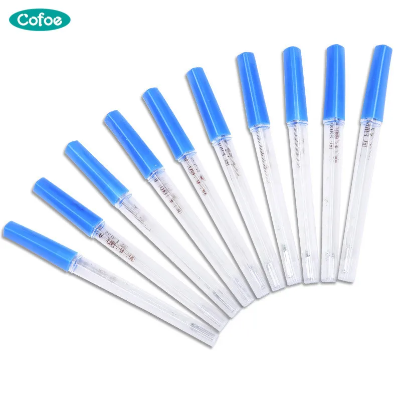 

10pcs/100pcs Cofoe Hot Sale Mercury Glass Thermometers Classical Clinical Medical Temperature Measurement