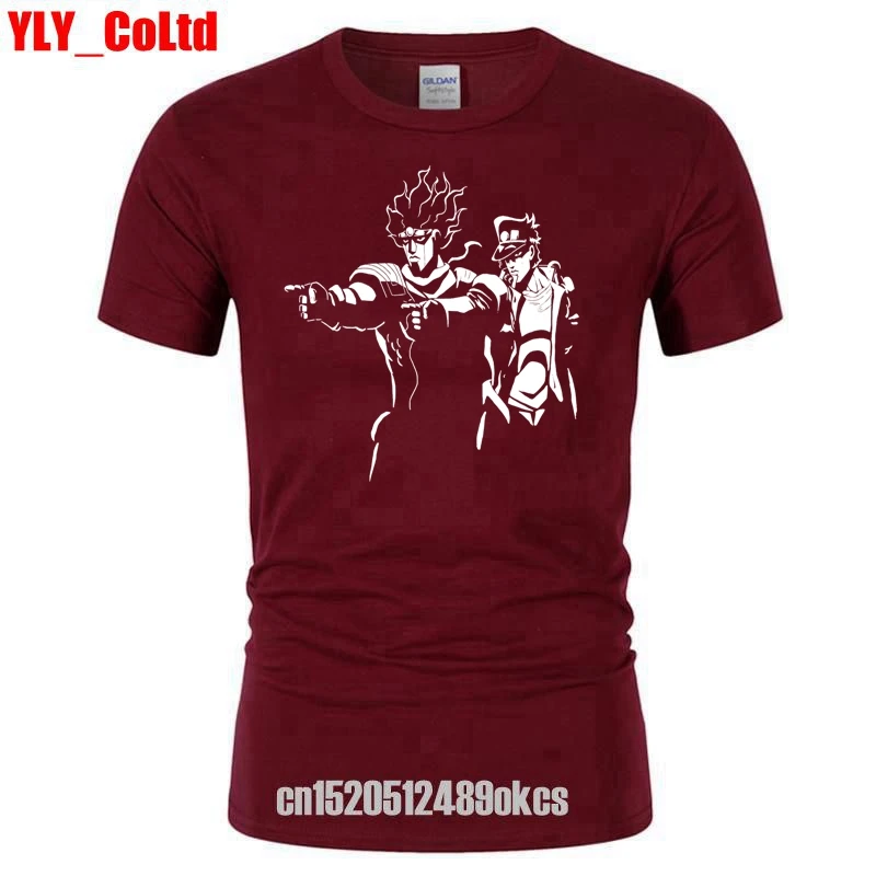 

2019 JoJo Bizarre Adventure Stand Fiction Tee T Shirt Vintage T-Shirt Women Short-Sleeve Crewneck Purified Cozy Men's T Shirts