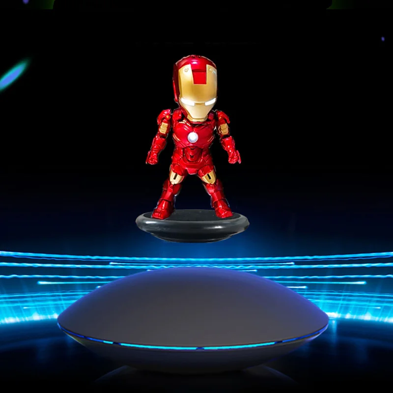 

Superhero Rotating flying iron man Superman mk magnetic floatingver with LED Light Doraemon Action Figure Collection Toy