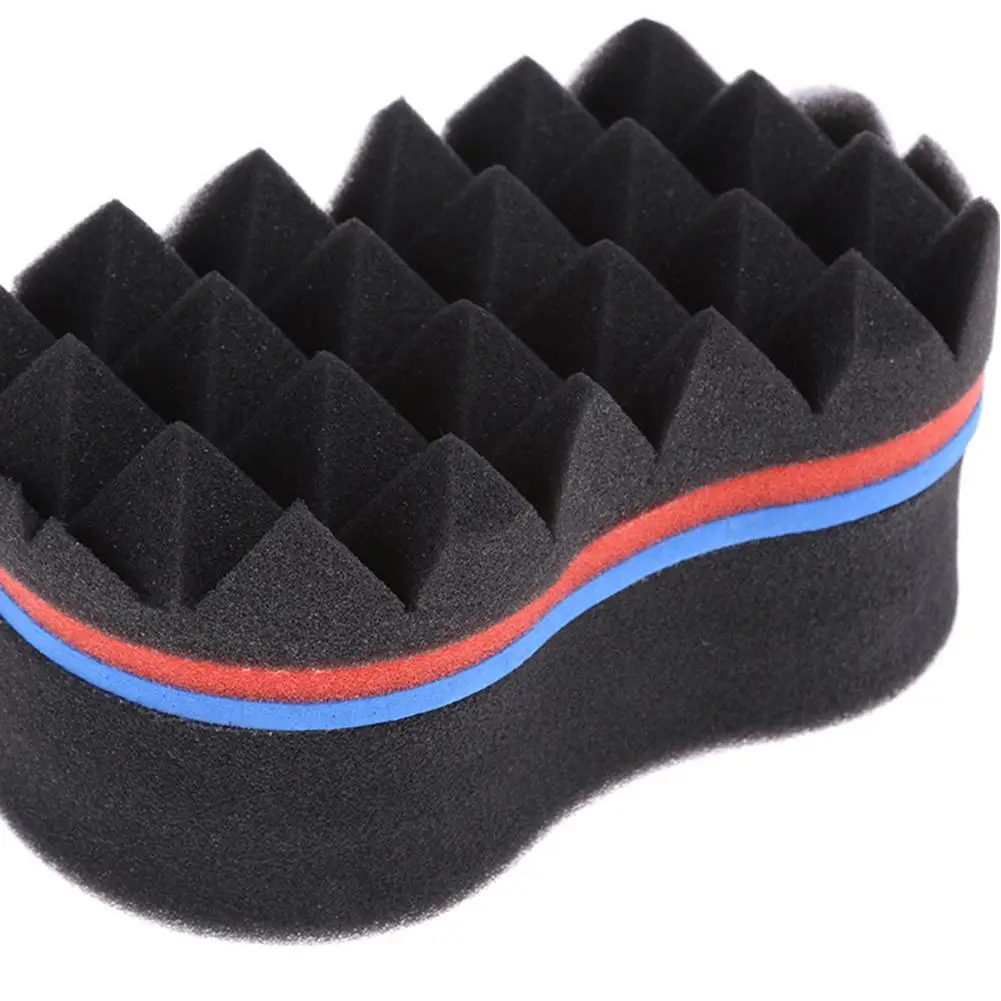 

Durable Fashion Hair Sponge Brush Double Wave Hair Sponge Afro Curly Brush Sponge Hairdressing Tools
