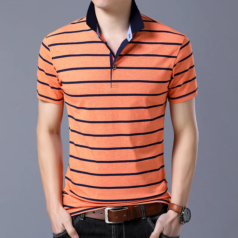 2018 Men's Polo Shirt Brands Slim Casual Men Striped Polo Shirts Brand ...