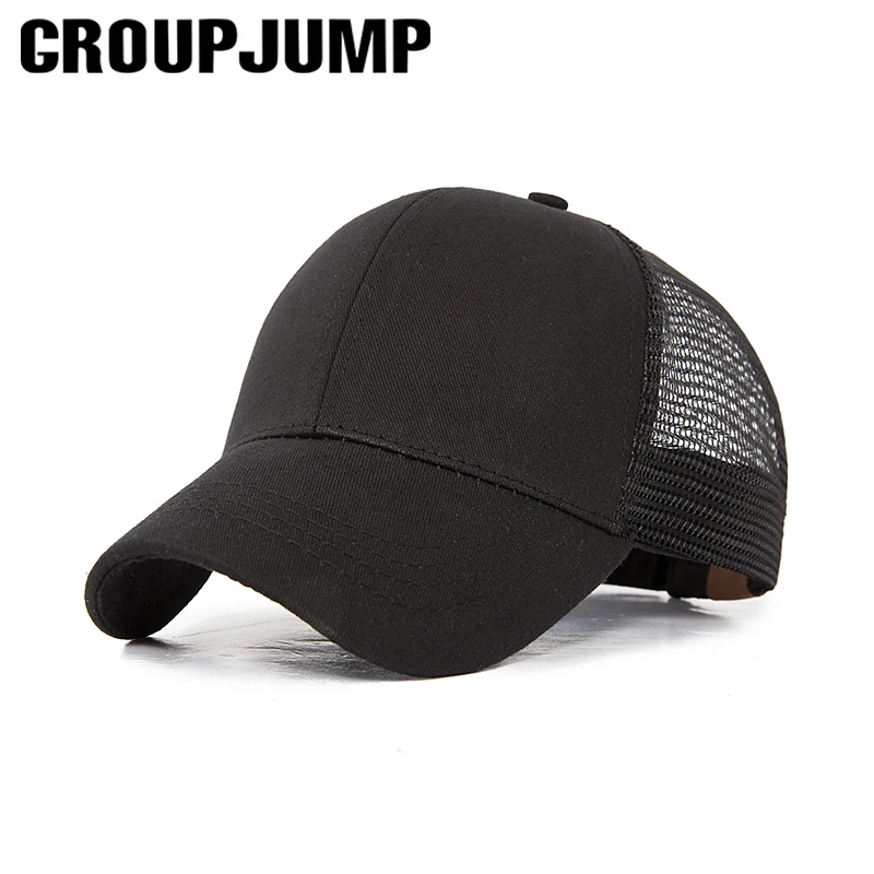 

2019 Ponytail Baseball Cap Women Snapback Dad Hat Mesh Trucker Caps Messy Bun Summer Hat Female Adjustable Hip Hop Hats