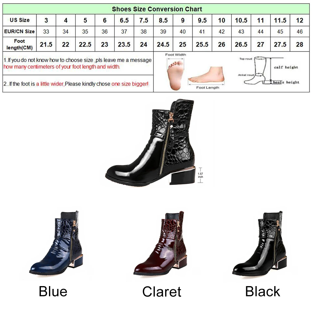 ANNYMOLI/женские ботинки «Челси»; ажурные ботильоны на квадратном каблуке; новые осенние Полуботинки на среднем каблуке на молнии; зимняя обувь синего цвета размера плюс 3-10