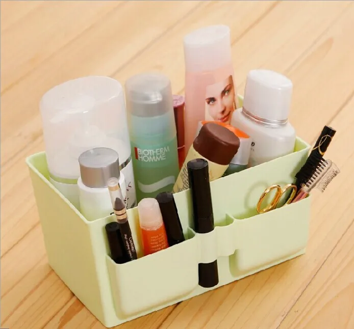 

Korean fresh large capacity plastic cosmetic box multi box desktop debris consolidation storage box19x11.5x10cm free shipping