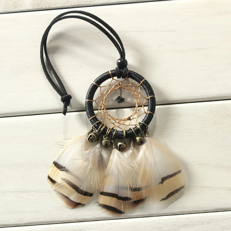 

Mini Dreamcatcher Handmade Dream Catcher Net Vintage Enchanted Forest With Feather Decoration Ornament Diameter Creative Gift
